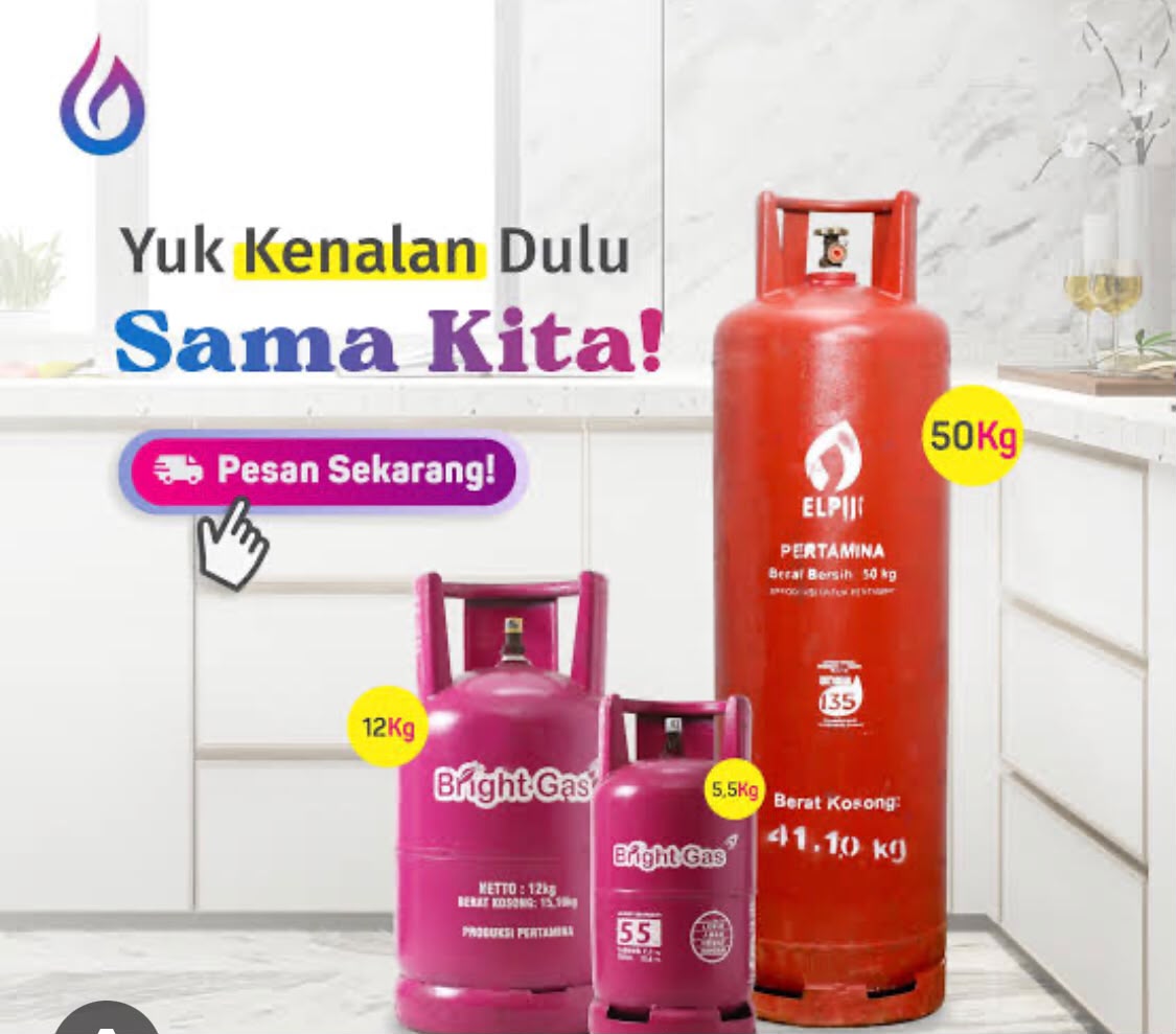 Stok tabung gas LPG siap kirim